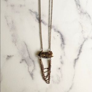 Multi Chain & Wood Necklace